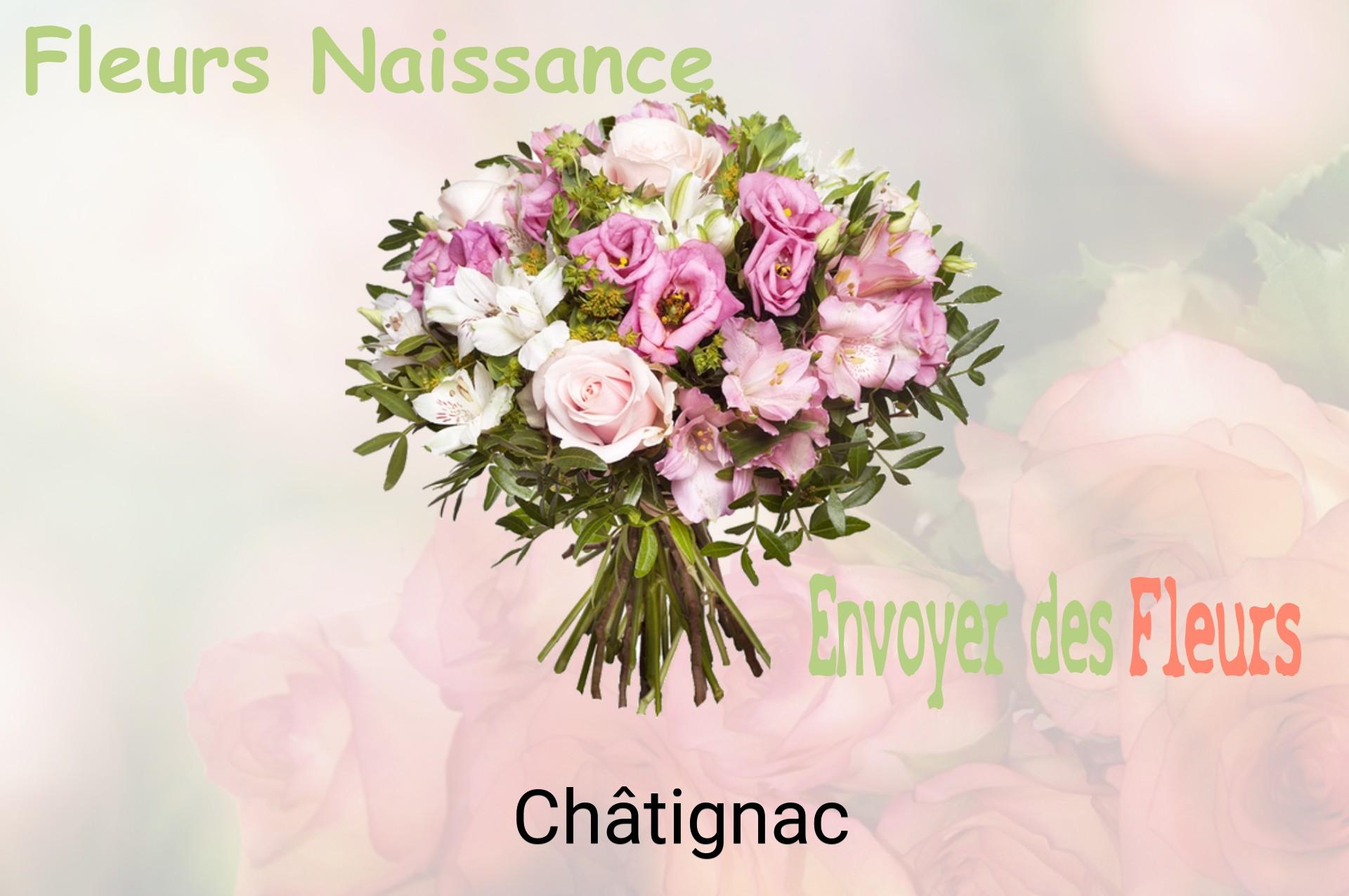 Bouquet de fleurs de naissance livré à Châtignac